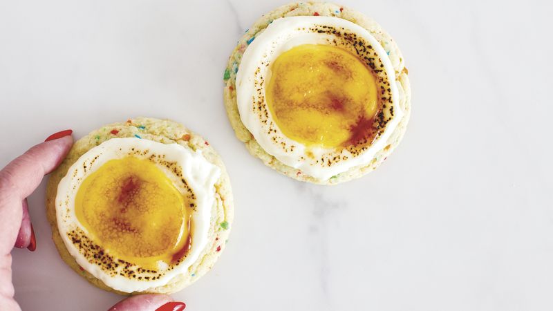 Lemon Cheesecake Brûlée Birthday Cake Cookies Recipe - BettyCrocker.com