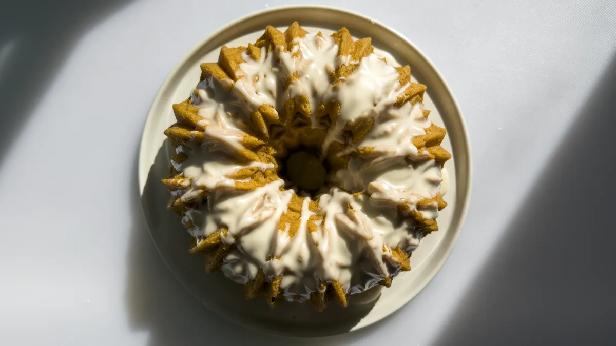 Browned Butter Sweet Potato Bundt Cake with Bourbon Glaze
