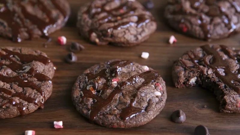 Peppermint Brownie Cookies