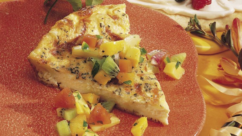 Baked Herb Omelet with Fruit Salsa