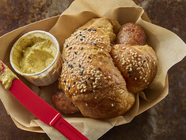 Croissant-Wrapped Bratwurst