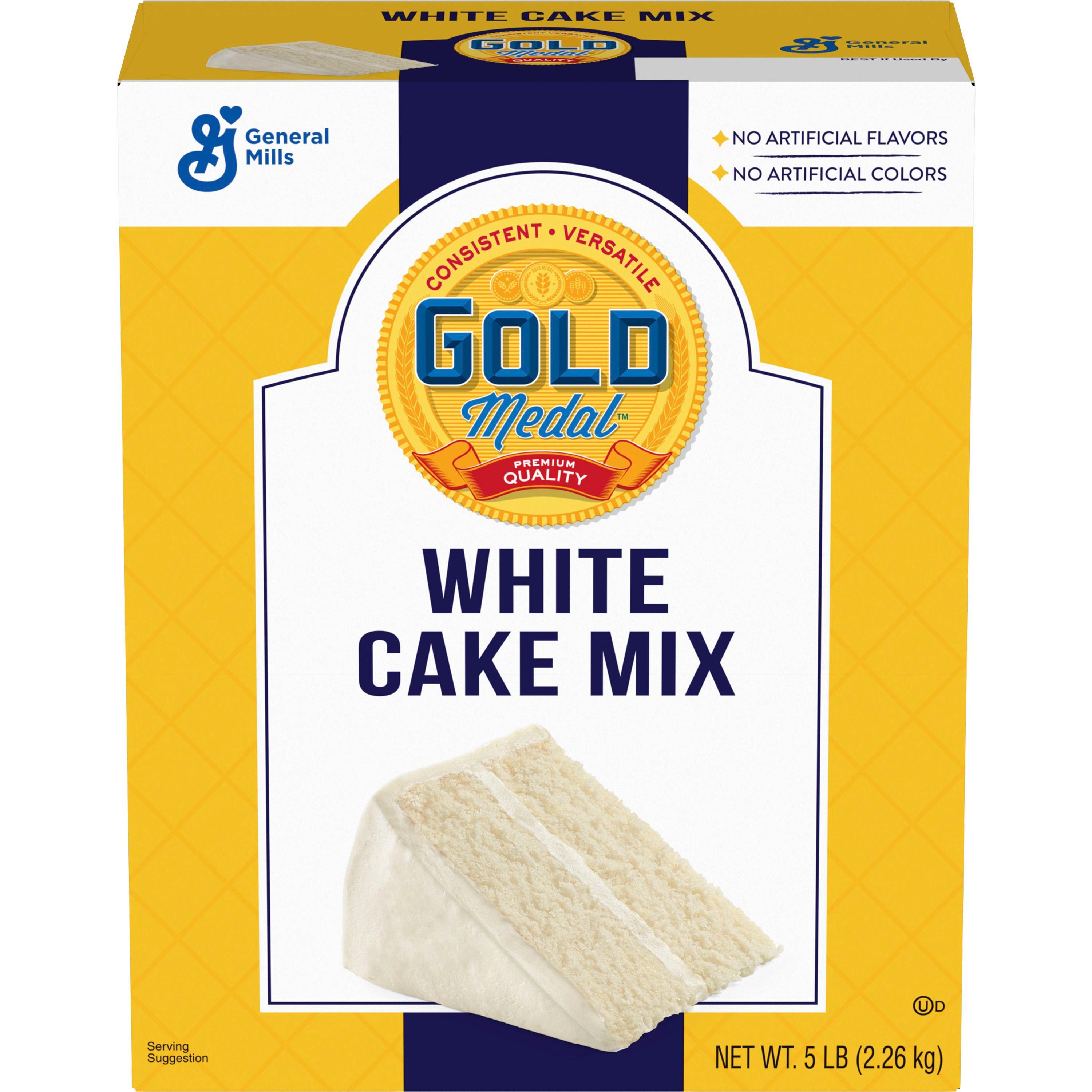 Front - 3D Gold Medal Cake Mix White (6 ct) 5 lb