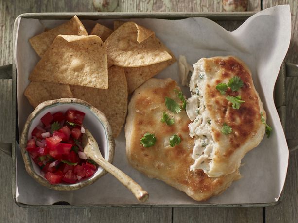 Chicken Salsa Verde Biscuit Pupusa