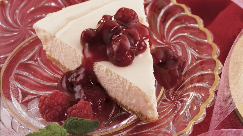 Raspberry-Topped Low-Fat Cheesecake