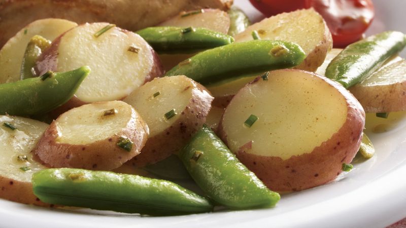 Brown Butter Snap Peas and New Potatoes