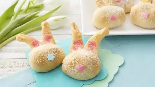 Candy-Stuffed Crescent Bunnies