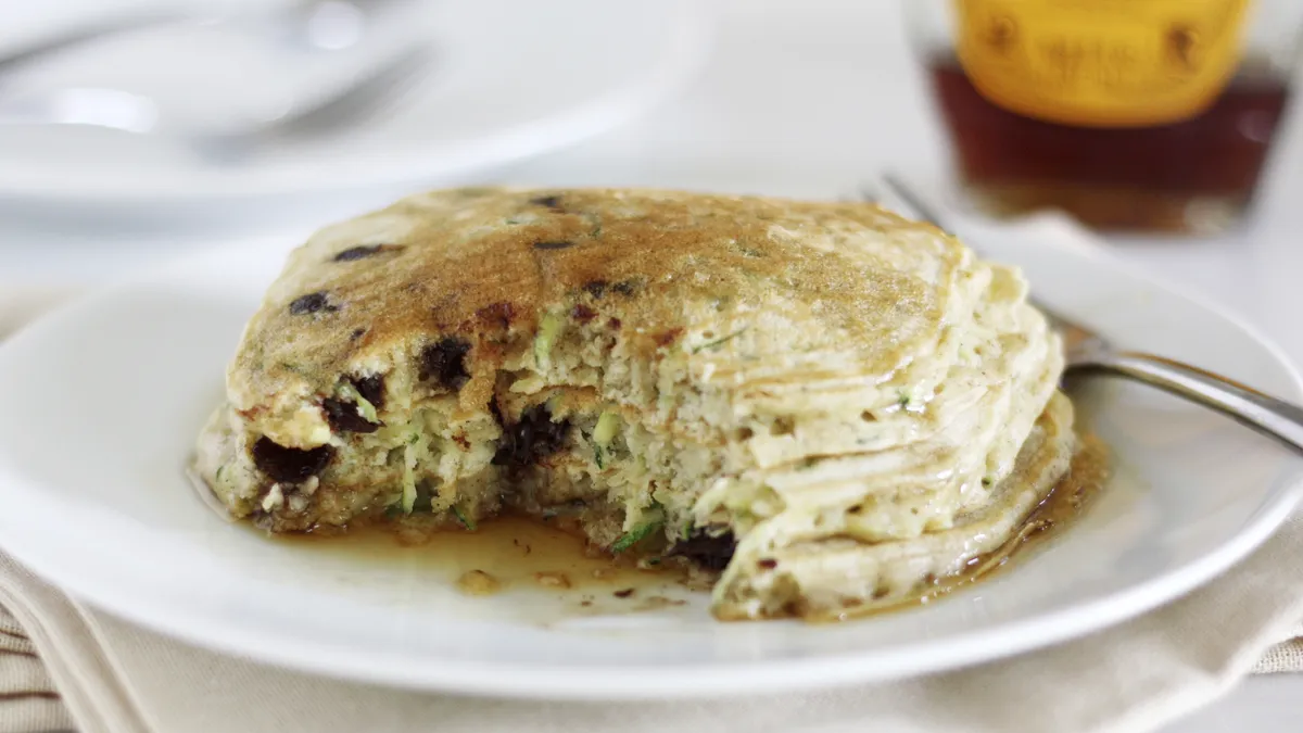 Zucchini Chocolate Chip Pancakes