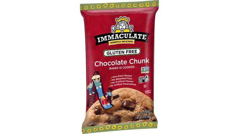 Immaculate Baking Chocolate Chunk Cookie Dough, Gluten-Free, 12 Cookies 