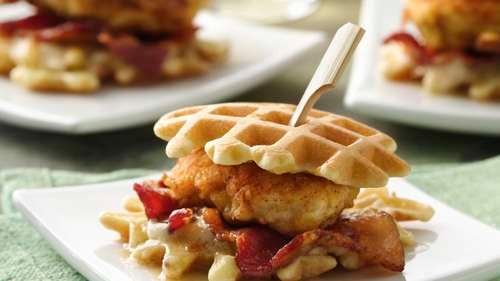 Chicken & Waffle Bites Recipe by Tasty