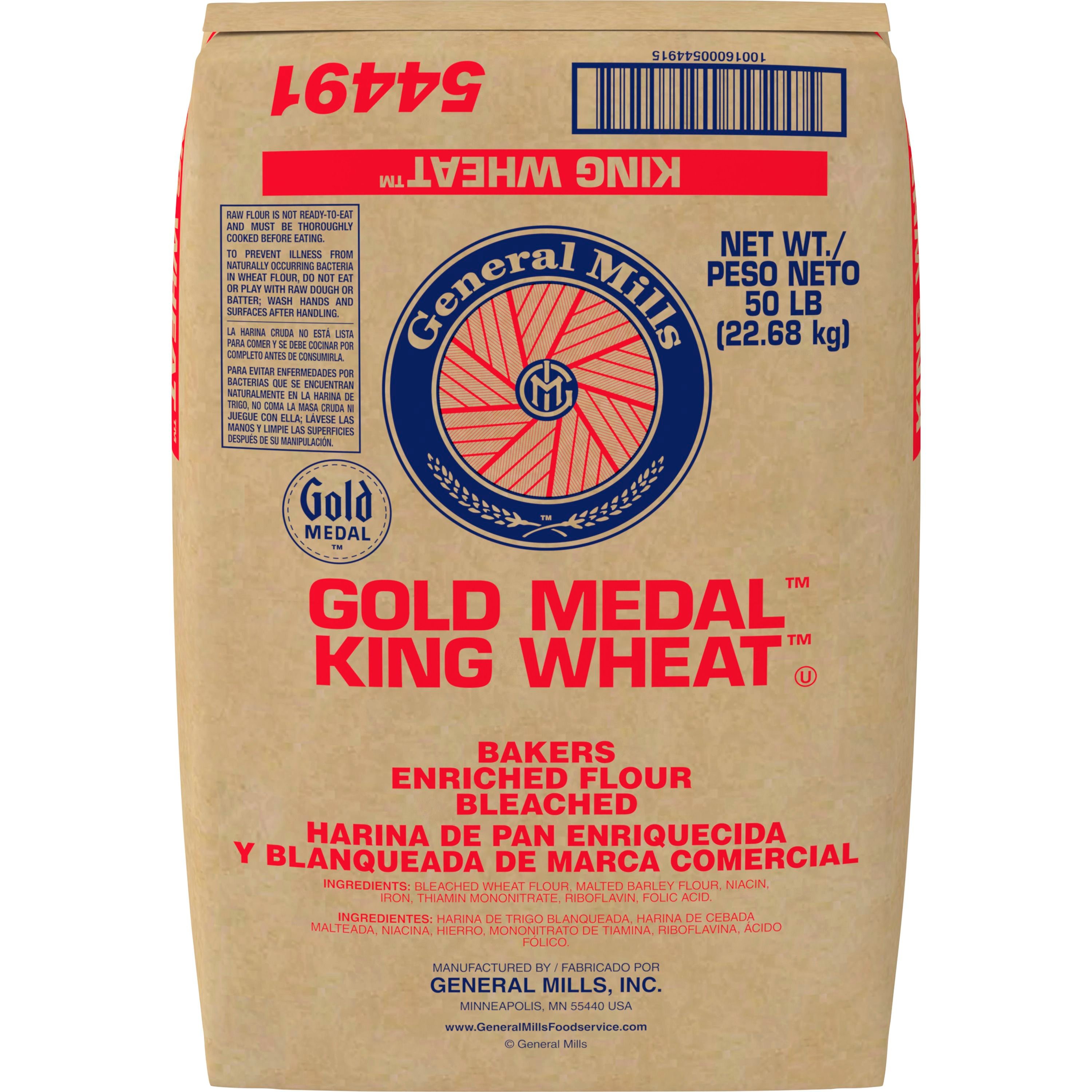 Front - 3D Gold Medal(TM) King Wheat(TM) Bakers Flour Enriched Bleached 50 lb