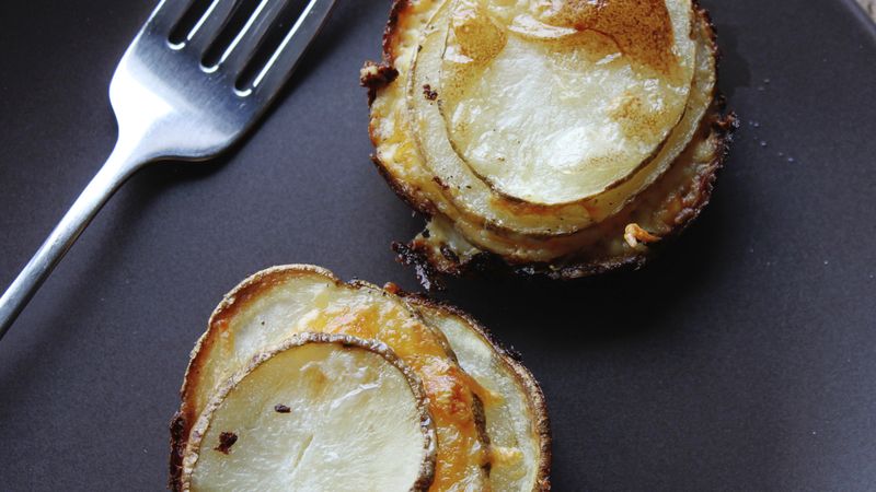 Muffin Tin Cheesy Potato Gratins