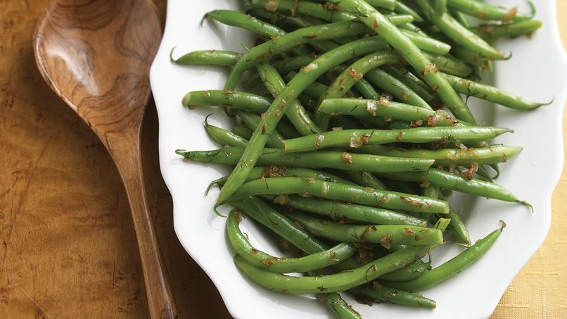 Green Beans with Glazed Shallots in Lemon-Dill Butter