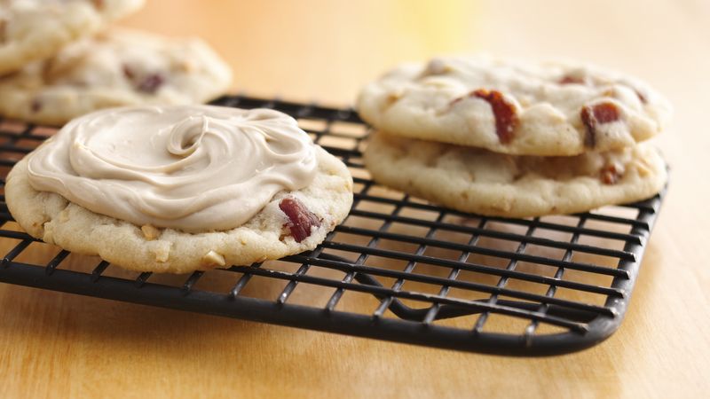Peanut-Bacon Cookies with Maple Frosting