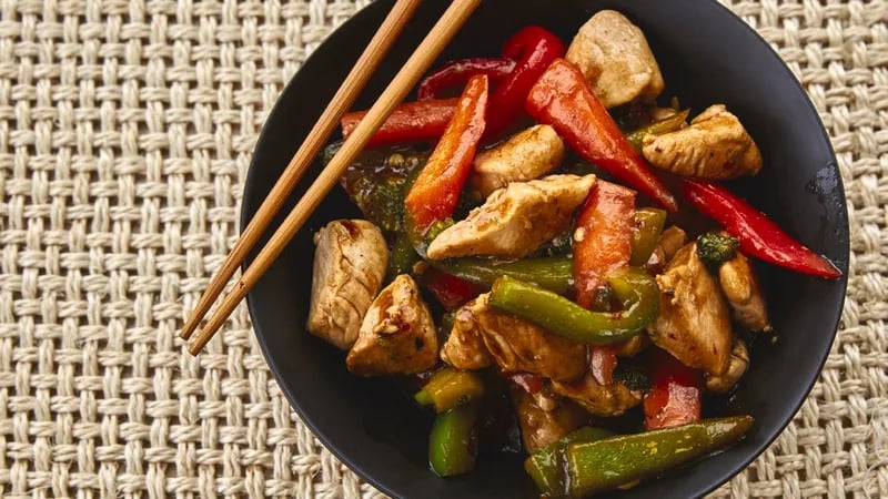 Vegetable-Chicken Stir-Fry