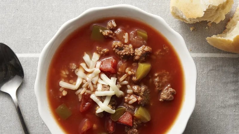 Slow-Cooker Stuffed Pepper Soup