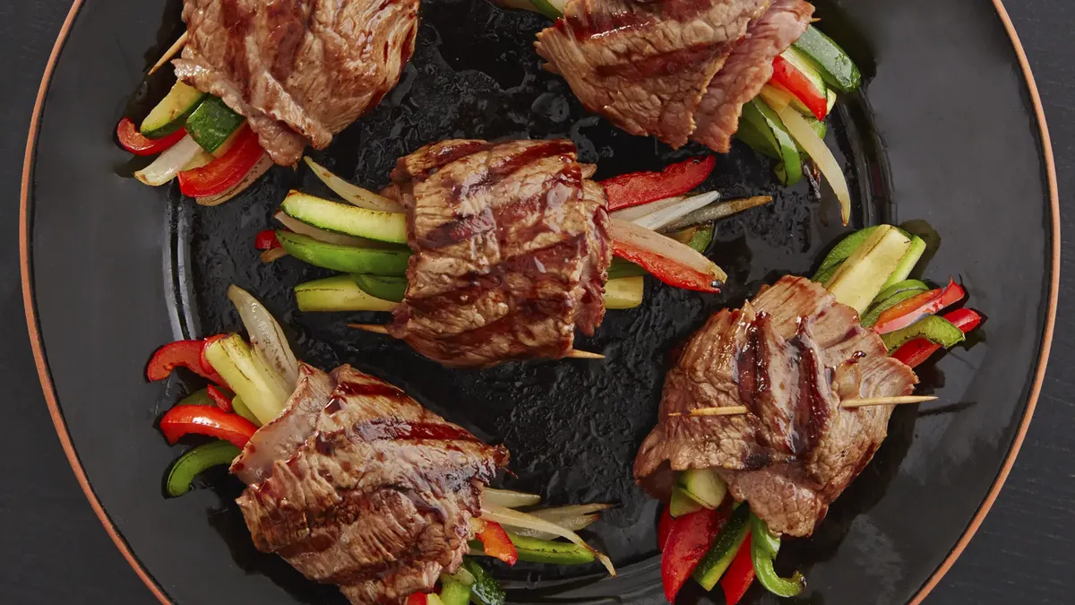 Balsamic-Glazed Steak Rolls