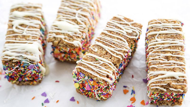 Birthday Cake Granola Ice Cream Sandwiches