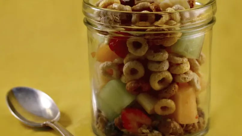 Fresh Fruits with Nuts and Cereal