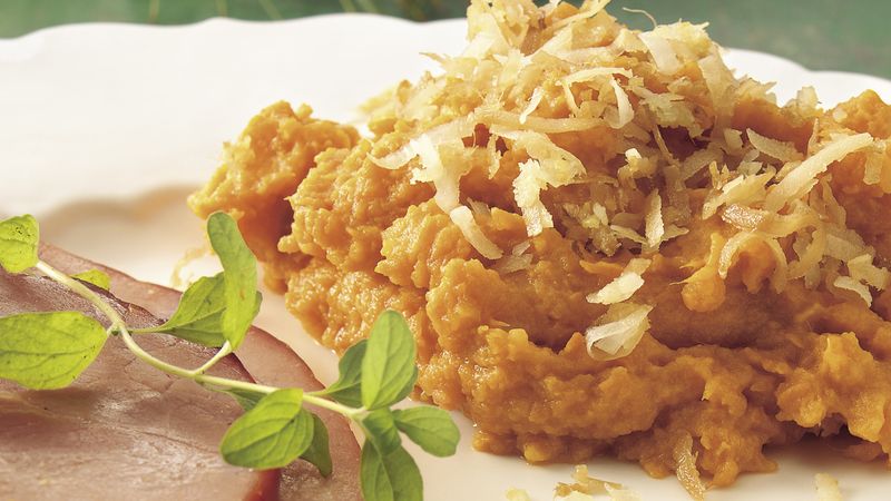 Sweet Potatoes with Coconut-Ginger Topping