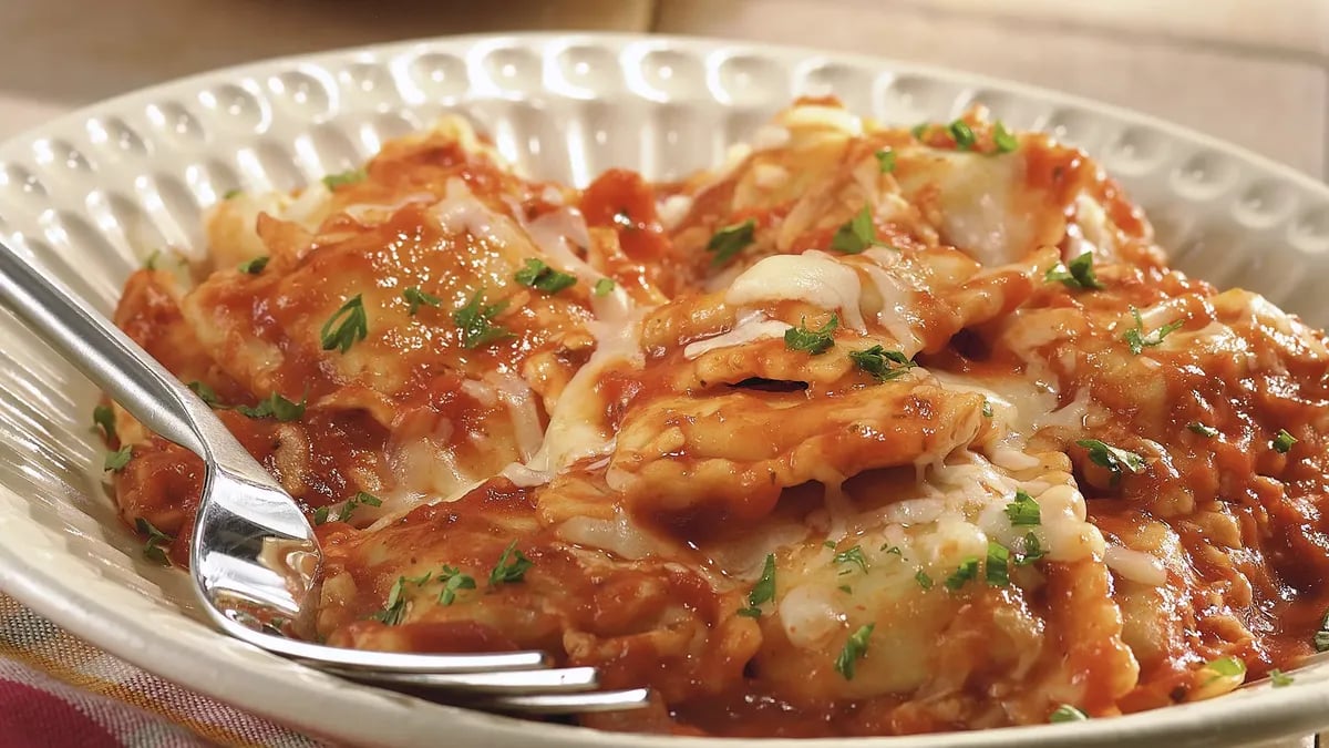 Slow-Cooker Cheesy Ravioli Casserole