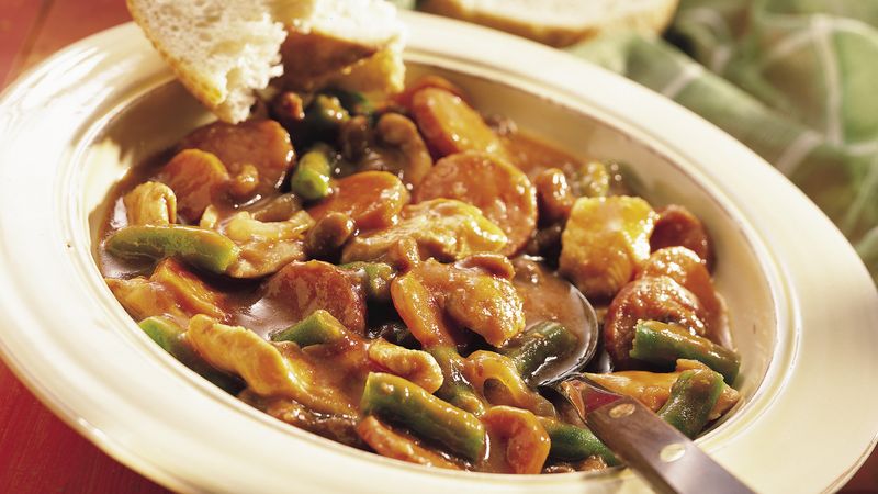Slow-Cooked Chicken and Sausage Stew