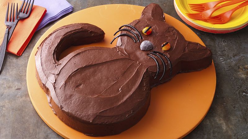 Halloween Black Cat Cake Recipe - BettyCrocker.com