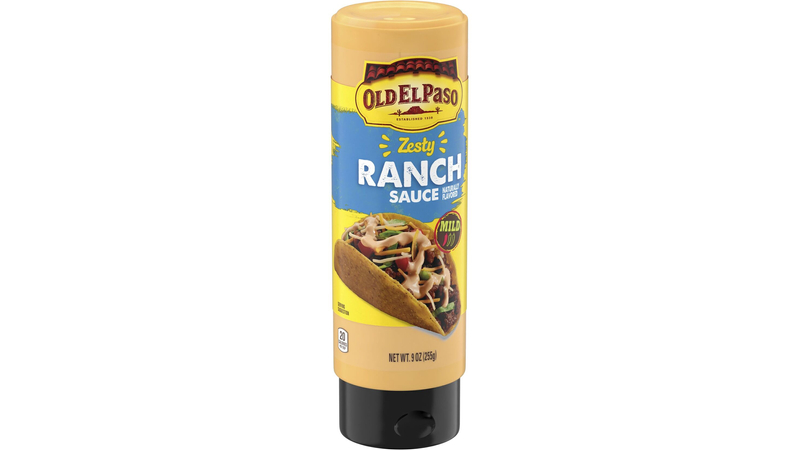 Old El Paso Taco Sauce, Zesty Ranch Sauce, Squeeze Bottle, 9 oz