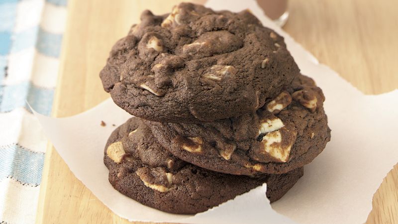 Chocolate Cookies with White Chocolate Chips and Macadamia Nuts