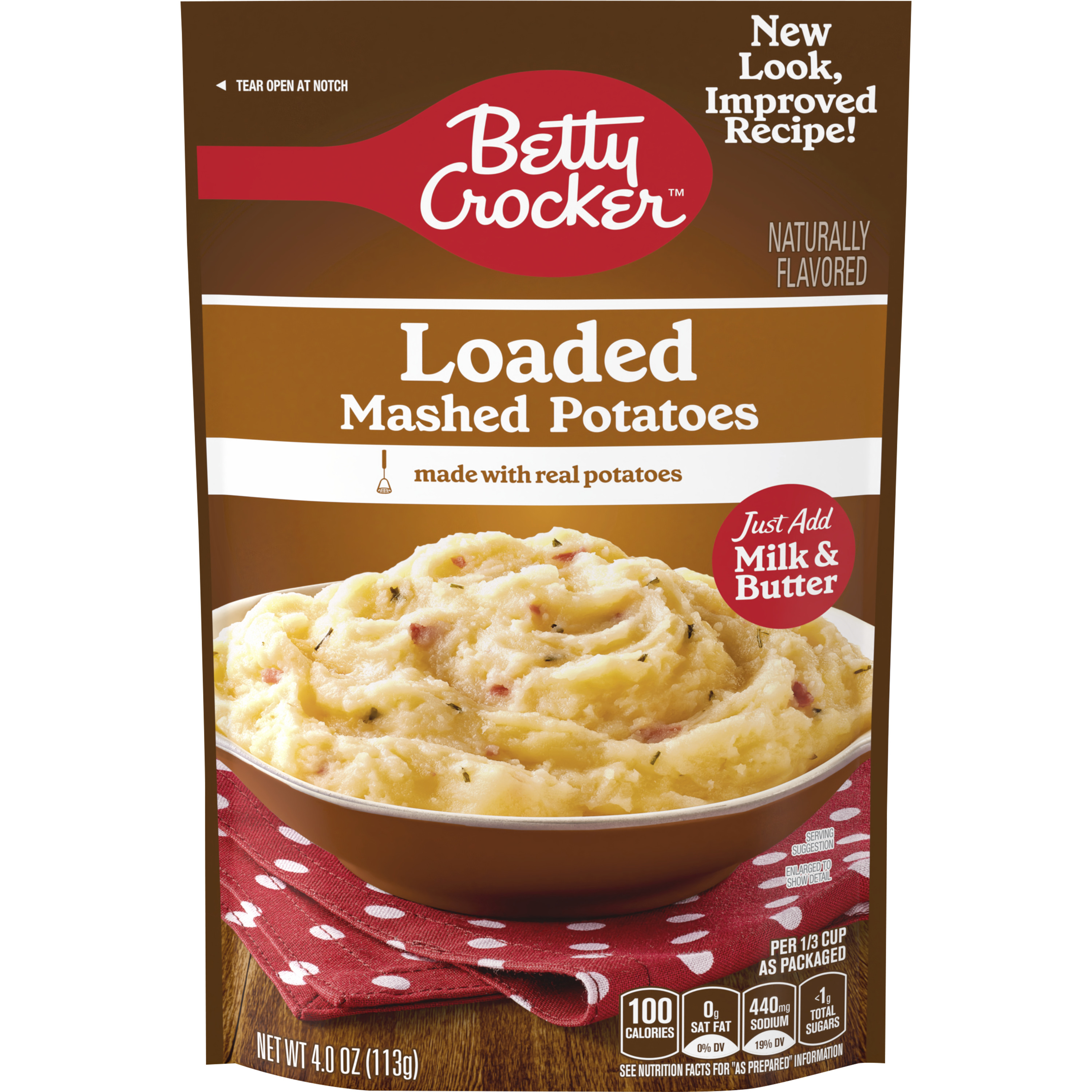 Betty Crocker Loaded Mashed Potatoes, 4 Ounces - BettyCrocker.com