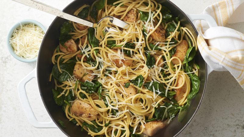One-Pot Lemon-Pepper Chicken Pasta Recipe - BettyCrocker.com