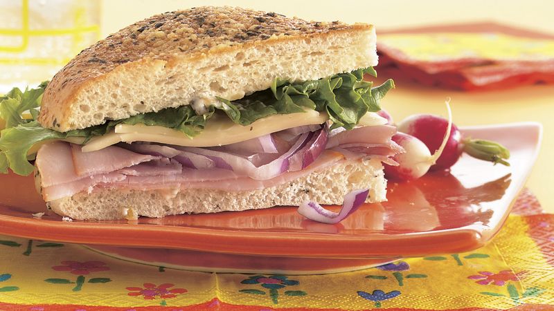 Ham and Mozzarella Sandwich Wedges