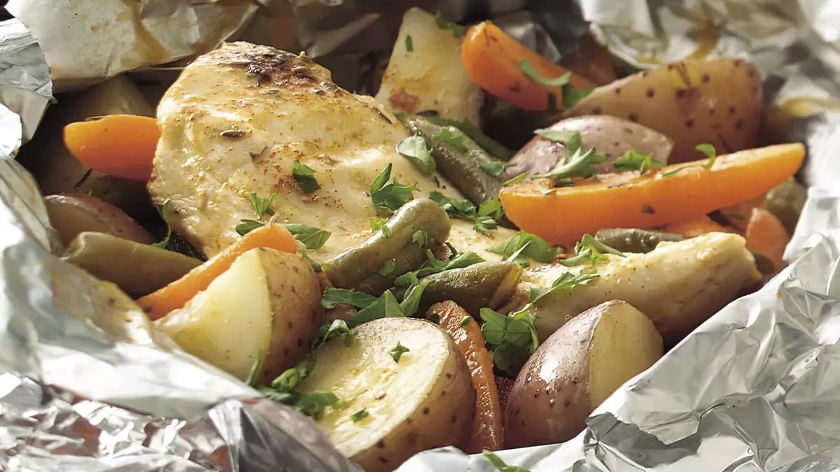 Grilled Paprika Chicken Dinner Foil Packs