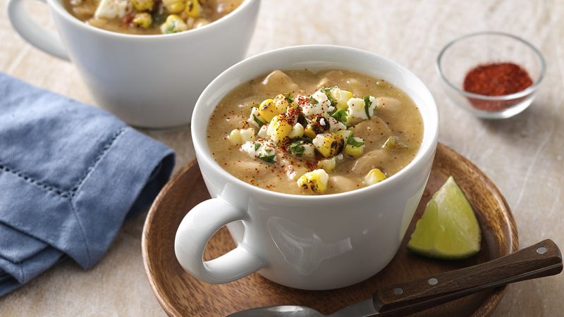 Southwestern Chili with Elote Topping