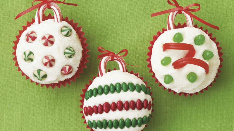 Holiday Ornament Cupcakes