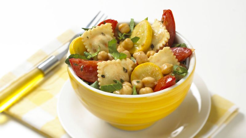 Skinny Ravioli and Summer Squash Toss Recipe - BettyCrocker.com