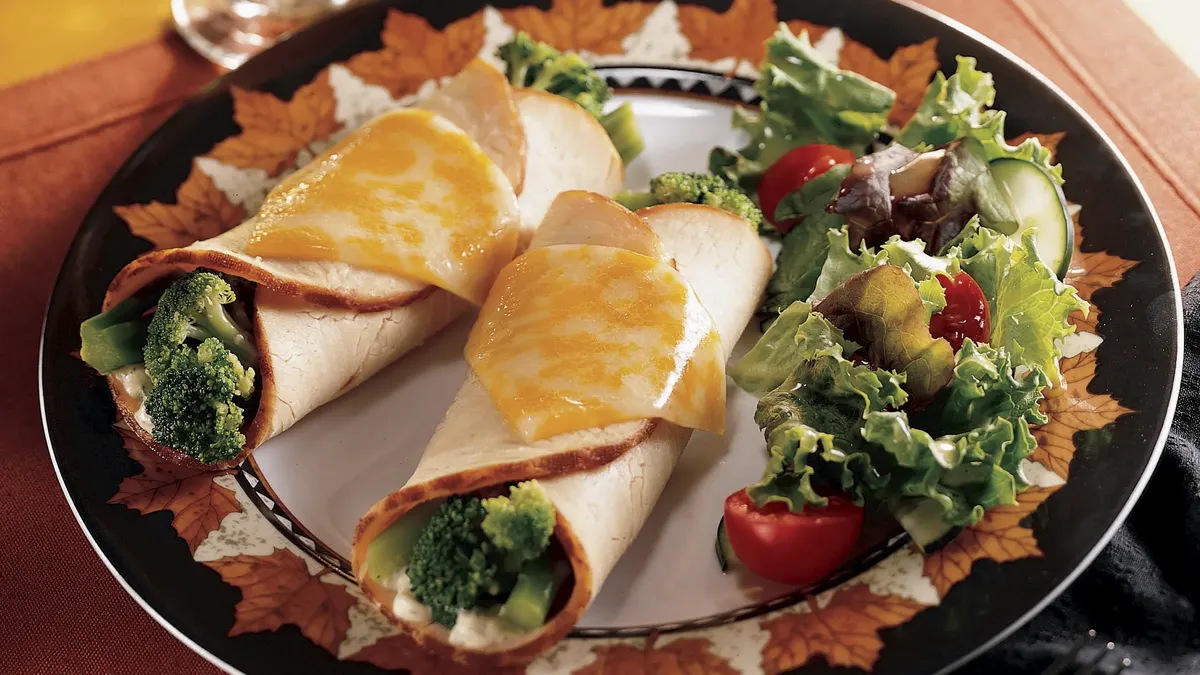 Cheesy Turkey Broccoli Rolls