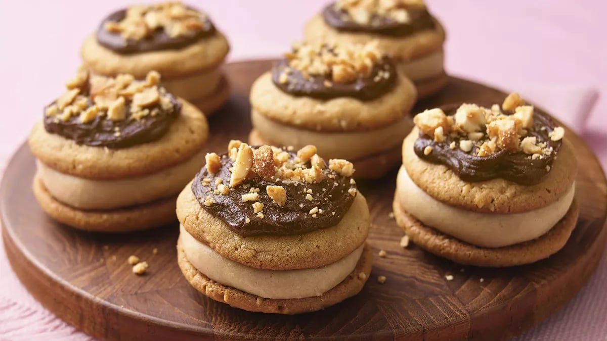 Fudgy Peanut Butter Sandwich Cookies