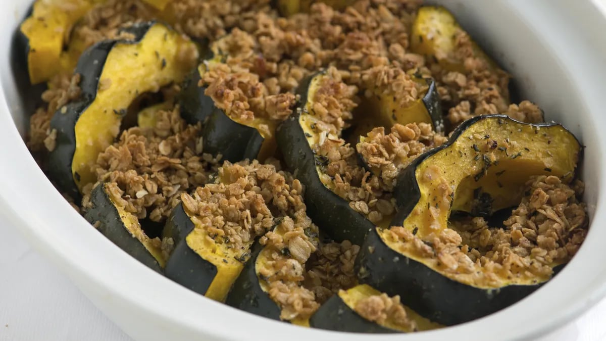 Granola Crusted Acorn Squash