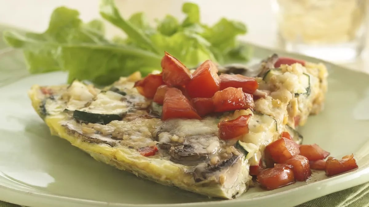 Italian Frittata with Vinaigrette Tomatoes