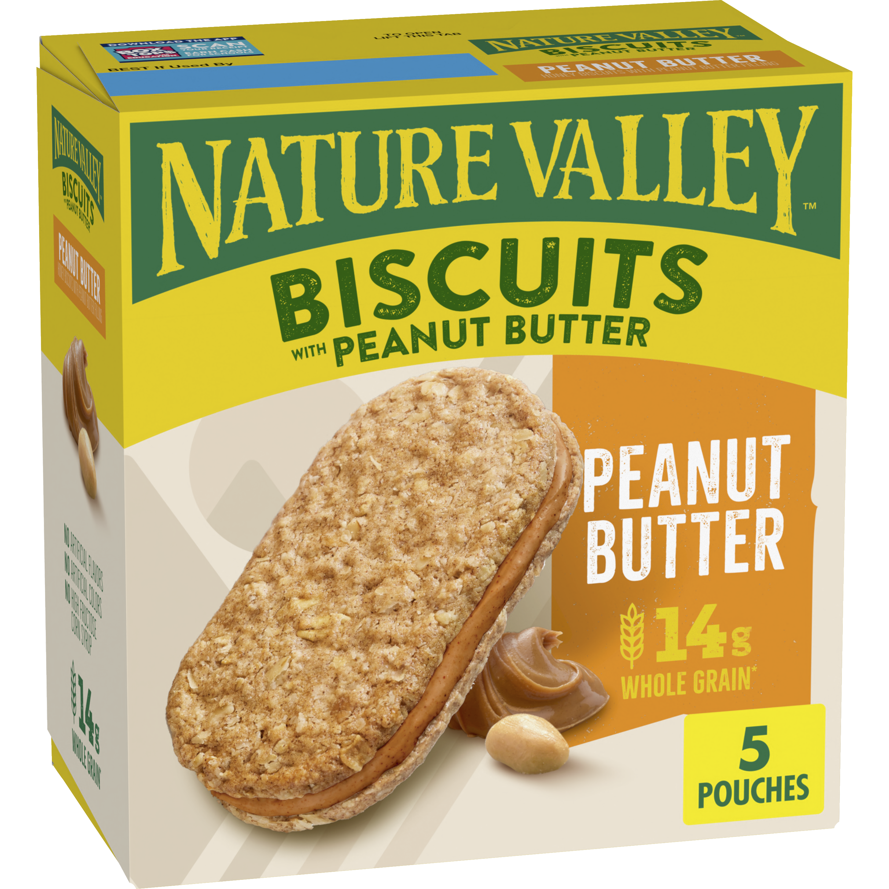 NATURE VALLEY Flavored Biscuits - Peanut Butter, Honey - Box - 1.35 oz - 16 / Box NATURE VALLEY Flavored Biscuits - Peanut Butter, Honey - Box - 1.35 oz - 16 / Box