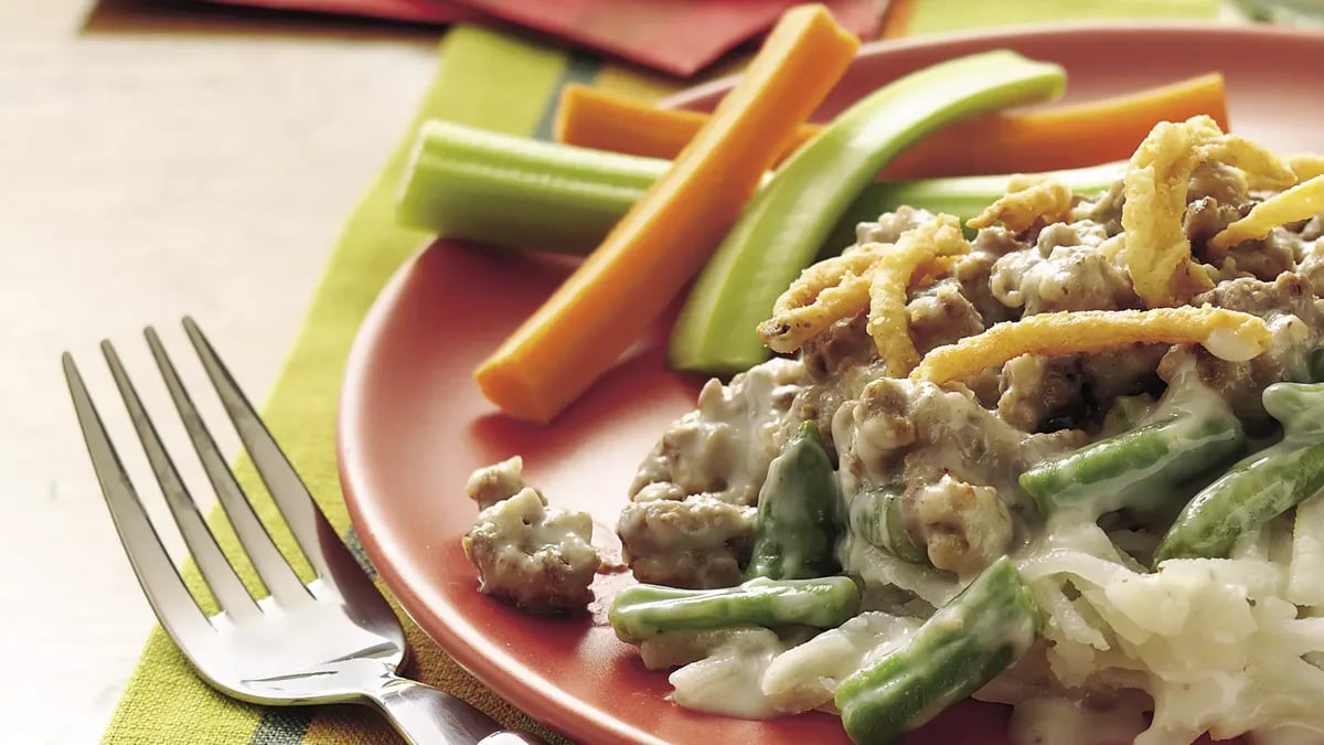 Slow-Cooker Beef and Creamy Potato Casserole