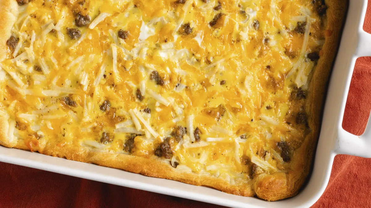 Sausage-Tater Crescent Pizza