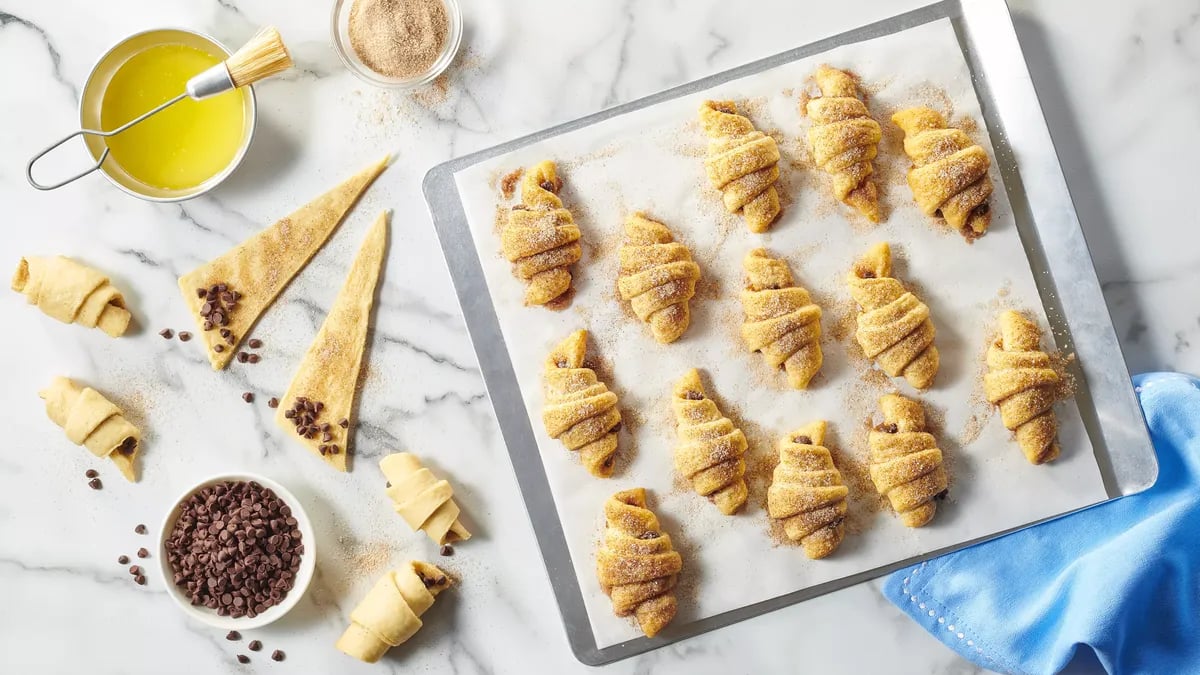 Churro Chocolate Chip Mini Crescent Rolls