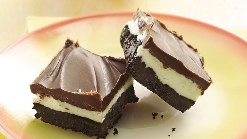 No-Bake Chocolate Mint Bars Recipe 