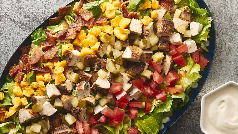 Chopped Chicken Salad with Pickleback Dressing