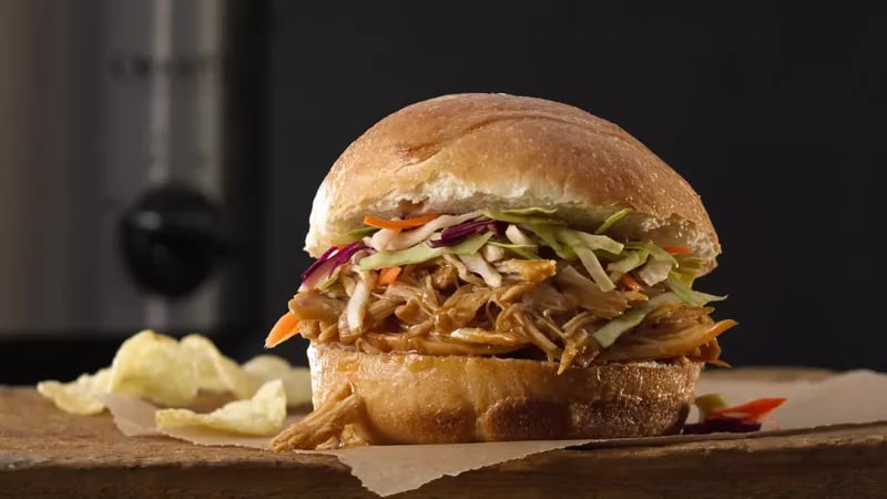 Slow-Cooker Asian Pulled Chicken Sandwiches