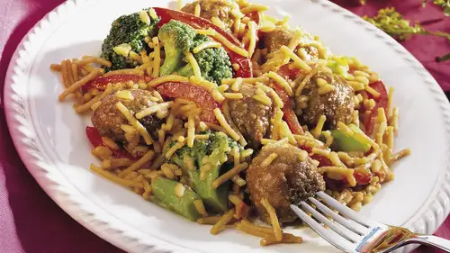 Meatballs and Rice Skillet Dinner