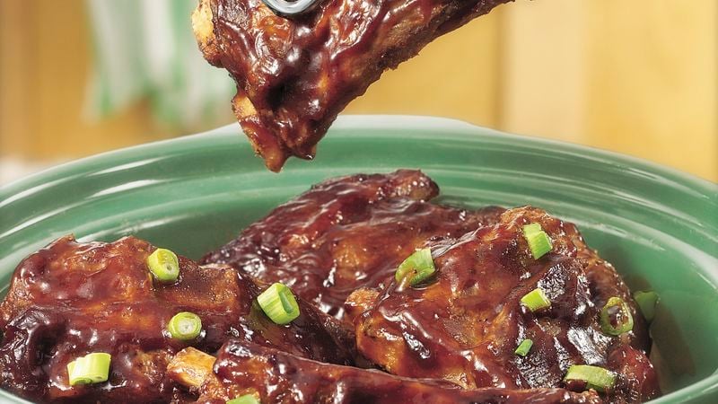 Slow-Cooker Saucy Barbecued Ribs