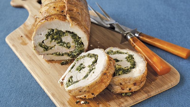 Spinach and Herb Stuffed Pork