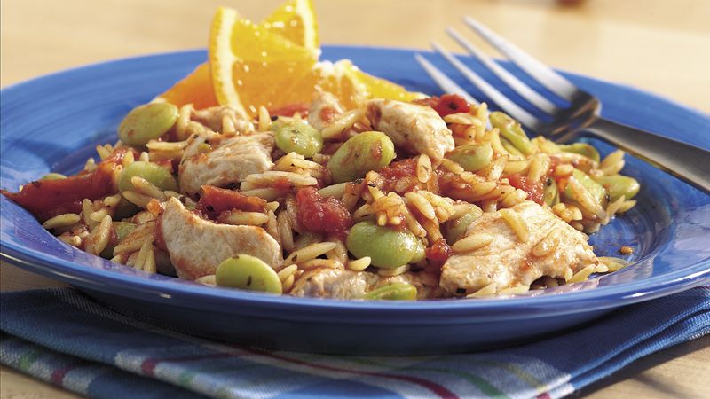 Creole Chicken and Orzo